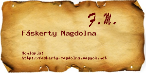 Fáskerty Magdolna névjegykártya