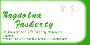 magdolna faskerty business card